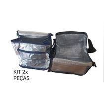 KIT COM DUAS BOLSA TERMICA COM ALCA 5l GARRAFAS BEBIDAS COMIDAS VIAGENS PARQUES PRAIA