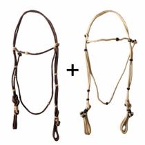 Kit com Duas Cabeçadas de Cordinha de Poli com Charrua Kit com Duas Cabeçadas de Cordinha de Poli com Charrua