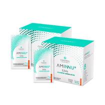 Kit com duas caixas Aminnu 10g c/ 30 Sachês Tangerina Central Nutrition -
