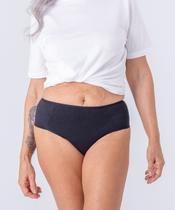 Kit com duas calcinhas altas, de cotton, com laterais largas e duplas - 2Rios