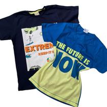 kit com duas camiseta ifantil meninos