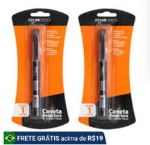 Kit com duas canetas detectoras de dinheiro cédulas falsas jocar office