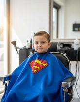 Kit Com Duas Capas Para Cortar Cabelo Infantil Homem Aranha & Superman