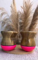 Kit com duas Cuias Bago em madeira nobre