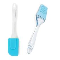 Kit Com Espatula E Pincel De Silicone Para Cozinha 2pçs