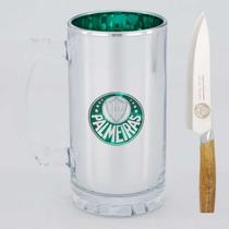 Kit Com Faca Premium e Caneca Chopp Palmeiras Kit Com Faca Premium e Caneca Chopp Palmeiras