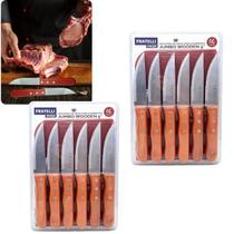 Kit com Facas Para Churrasco Jumbo 12 Peças Aço Inox Kit com Facas Para Churrasco Jumbo 12 Peças Aço Inox