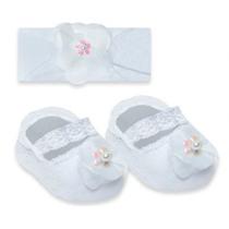 KIT com faixa e meia de bebê para menina Selene
