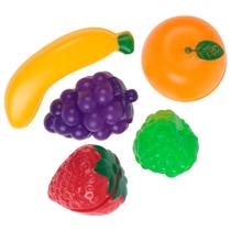 Kit com frutas de encaixe Crec Crec 5 unidades