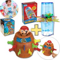 Kit Com Jogo Pula Pirata Barril + Jogo Tira Varetas Diversão Garantida - ENVIO IMEDIATO