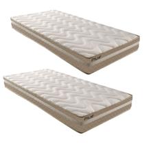 Kit com Kit com 2 Colchões Solteiro D33 Plus Duoface 14x88x188cm Unique Paropas by Ecosono