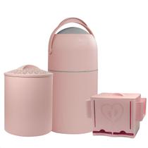 Kit com Lixeira De Bebe Organizador de Fraldas e Cesto de Roupas Sujas Para Enxoval de Bebe Infantil