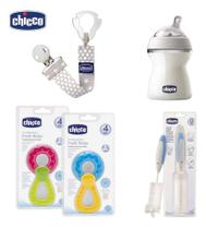 Kit Com Mamadeira + Escova + Prendedor De Chupeta + Mordedor