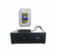 Kit com máquina de fumaça 1500w briwax bx-352 + fluido de 5l