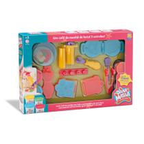 Kit com Massinha-Café da Manhã-4 potes+acessórios-Divertoys