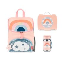 Kit com Mochila escolar Bento box e garrafa inox Spark Style Arco-íris Skip Hop Kit com Mochila escolar Bento box e garrafa inox Spark Style Arco-íris Skip Hop