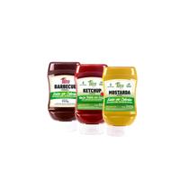 Kit com Molho Barbecue + Ketchup + Mostarda 350g Mrs Taste