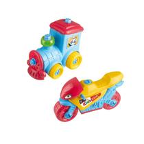 Kit com Moto e Trem Brinquedo Infantil Multicolorido
