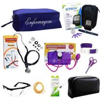 Kit com Necessaire da Enfermagem Esteto Esfigmo + Acessórios