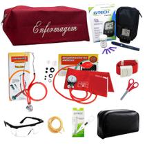 Kit com Necessaire da Enfermagem Esteto Esfigmo + Acessórios