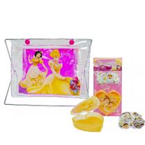 Kit com Porta Treco + 100 Adesivos + Porta Adesivos Princesas Disney - Wei
