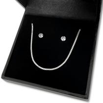 Kit com Pulseira e Brinco Prata 925 Pedra Zircônia Veneziana Kit com Pulseira e Brinco Prata 925 Pedra Zircônia Veneziana