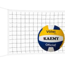 Kit Com Rede De Vôlei Quatro Lonas 9 Metros Faixa Sintética 3cm + Bola Kaemy