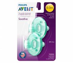 Kit com refil 2 chupeta philips avent verde 0-3 meses