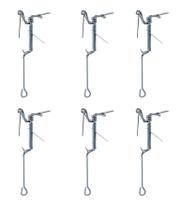 Kit com Seis Armadilhas de Aço DK-1 Death Klutch para Tatu e Toupeira Kit com Seis Armadilhas de Aço DK-1 Death Klutch para Tatu e Toupeira