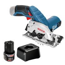 Kit com Serra Circular Bosch 3.1/2 POL 12V GKS 12V-26 Com 01 Bateria e Carregador Bivolt - 0 601 6A1 001