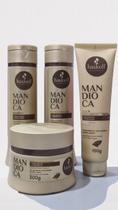 Kit Com Shampoo, Condicionador, Máscara e Leave in Mandioca Haskell