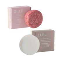 Kit com Shampoo e Condicionador em Barra para Cabelos Normais 70g - Ziel Cosmetics - Ziel cosmeticos