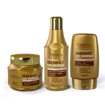 Kit com Shampoo, Máscara e Leave-in Banho de Verniz Forever Liss Kit com Shampoo, Máscara e Leave-in Banho de Verniz Forever Liss