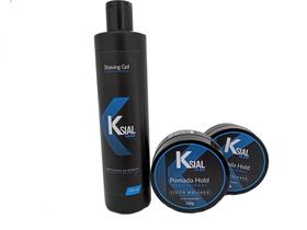 Kit com Shaving (500ml) + 2 Pomadas Hold Ksial
