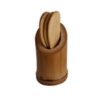 Kit com Suporte e 4 Mini Espátulas de Bambu para Aplicação de Creme Facial Kit com Suporte e 4 Mini Espátulas de Bambu para Aplicação de Creme Facial