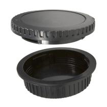 Kit com tampas de proteção (traseira da lente + corpo da câmera) para Canon EOS EF / EF-S