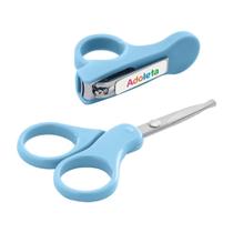 Kit Com Tesoura E Cortador De Unha Infantil Adoleta Kit Com Tesoura E Cortador De Unha Infantil Adoleta