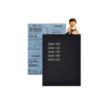 Kit com tigre lixa ferro grão 220 + grão 180 + grão 150 + grão 120 + grão 100