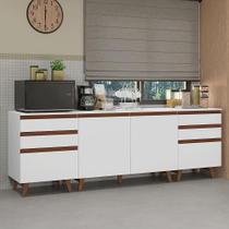 Kit com Três Balcões de Cozinha 2 Portas 6 Gavetas (com tampo) Reims Madesa Kit com Três Balcões de Cozinha 2 Portas 6 Gavetas (com tampo) Reims Madesa