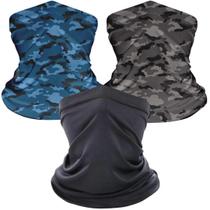Kit com Três Bandanas Balaclava Tubular UV+50