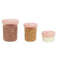 Kit Com Três Potes De Rosca Para Alimentos Colors 0707