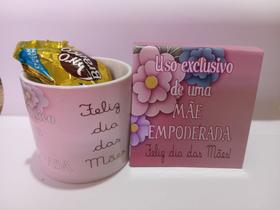 Kit com Xícara de café 150ml + Bloquinho de anotação Dia das Mães