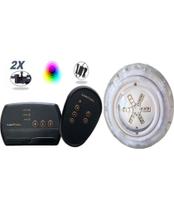 Kit Comando Rgb 2 Saídas Auxiliares + 1 Led 9W P Piscina