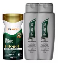 Kit Combate a Dor: 1 Fitogel FitoSport Gel de Arnica + 2 Gel Massageador 7 Plantas Natucharm
