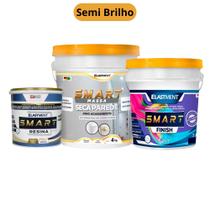 Kit Combate Umidade C/ Smart Massa Seca Parede 4Kg + Smart Color Branca 3,6Kg + Smart Resina 900ml