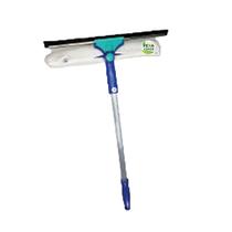 Kit Combinado 2 em 1 Limpa Vidros 25cm + Com Cabo 60cm E Lavador Fios Acrílicos / Guia e Lâmina de Borracha