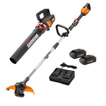 Kit combinado: aparador de cordas/cortador de cordas sem fio e soprador de folhas WORX Kit combinado: aparador de cordas/cortador de cordas sem fio e soprador de folhas WORX