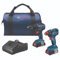 Kit combinado BOSCH GXL18V-240B22 18V de 2 ferramentas com furadeira/chave de martelo