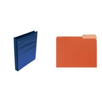 Kit combinado Casafoyer D-Ring View Binder de 1 polegada e 100 pastas