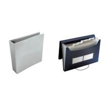 Kit combinado Casafoyer D-Ring View Binder de 2 polegadas e arquivo expansível